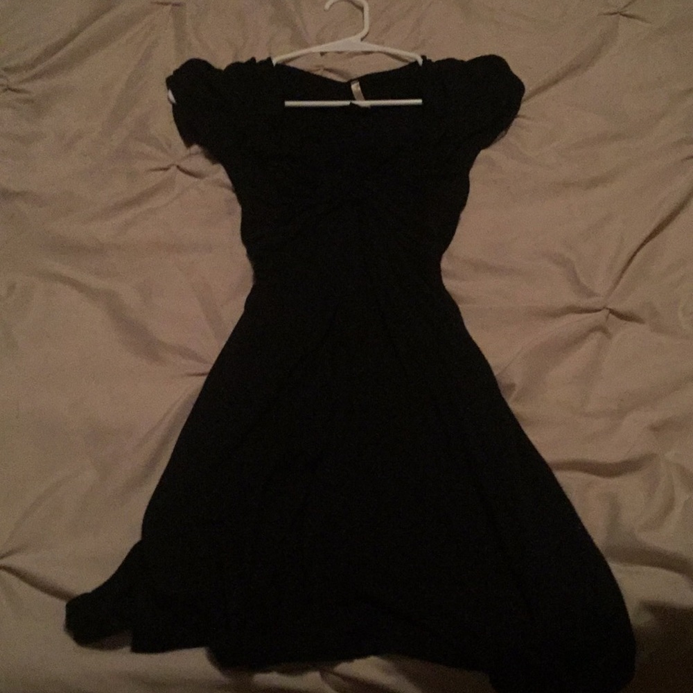 Low cut, flowing dress